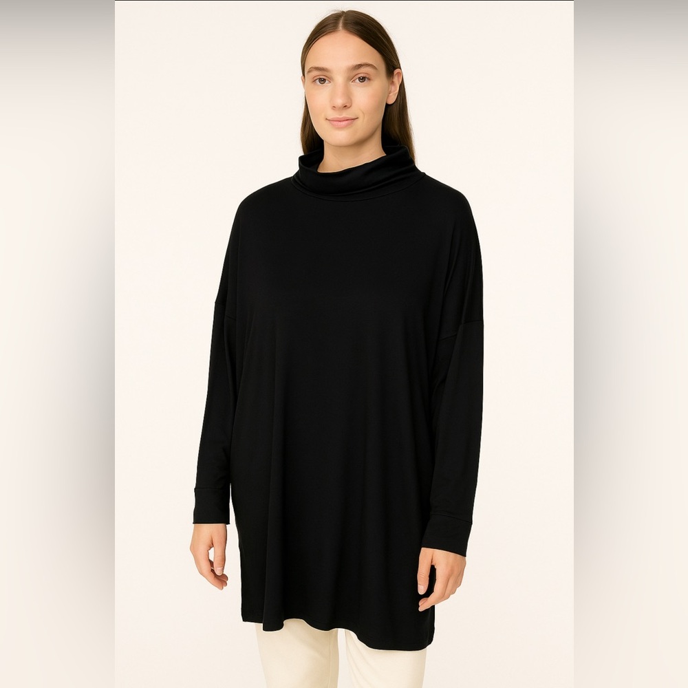 Eileen Fisher Funnel Neck Tunic Sz M